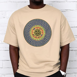 Buddha Gift 108 Om Mani Padme Hum Mantra Sanskrit Tee T-shirt