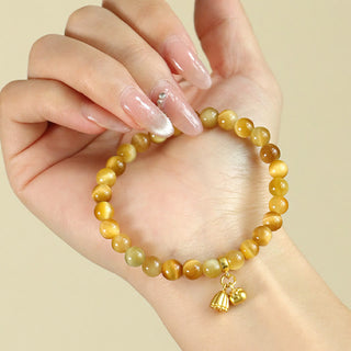 Buddha Gift Tiger Eye Fu Character Bamboo Koi Fish Lotus Om Mani Padme Hum Protection Bracelet