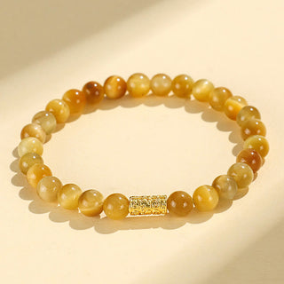 Buddha Gift Tiger Eye Fu Character Bamboo Koi Fish Lotus Om Mani Padme Hum Protection Bracelet