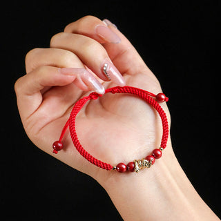 Buddha Gift Cinnabar Handmade Year Of Snake String Protection Braided Bracelet