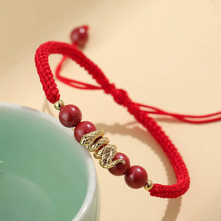 Buddha Gift Cinnabar Handmade Year Of Snake String Protection Braided Bracelet