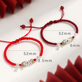 Buddha Gift Hetian Jade Year of the Snake String Protection Braided Bracelet