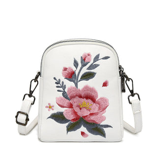Buddha Gift Lotus Su Embroidery Journey Shopping Purse Shoulder Bag Crossbody Bag