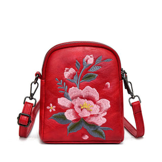 Buddha Gift Lotus Su Embroidery Journey Shopping Purse Shoulder Bag Crossbody Bag