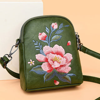 Buddha Gift Lotus Su Embroidery Journey Shopping Purse Shoulder Bag Crossbody Bag
