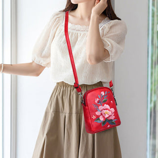Buddha Gift Lotus Su Embroidery Journey Shopping Purse Shoulder Bag Crossbody Bag