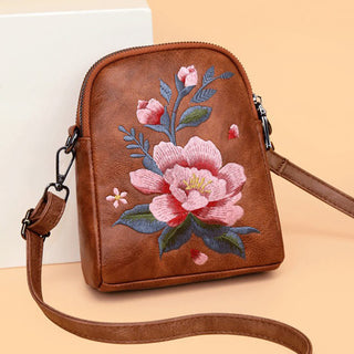 Buddha Gift Lotus Su Embroidery Journey Shopping Purse Shoulder Bag Crossbody Bag