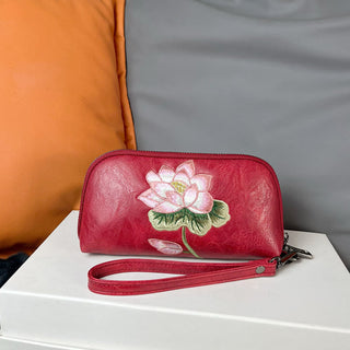Buddha Gift Lotus Su Embroidery Journey Shopping Purse Handbag