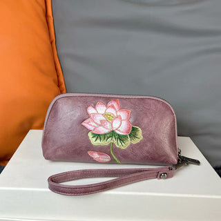 Buddha Gift Lotus Su Embroidery Journey Shopping Purse Handbag