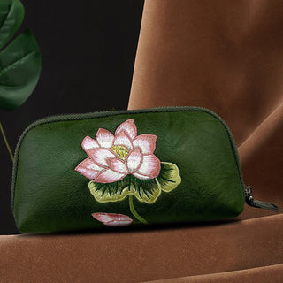 Buddha Gift Lotus Su Embroidery Journey Shopping Purse Handbag