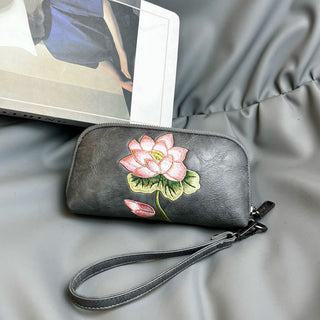 Buddha Gift Lotus Su Embroidery Journey Shopping Purse Handbag