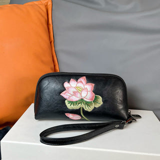 Buddha Gift Lotus Su Embroidery Journey Shopping Purse Handbag