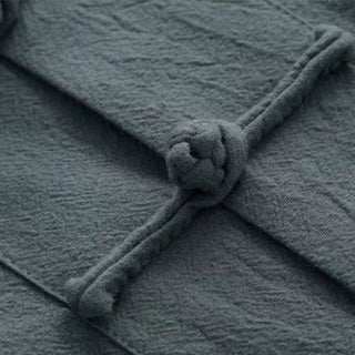 Buddha Gift 2Pcs Tang Suit Traditional Frog-Button Uniform Long Sleeve Shirt Pants Men's Set