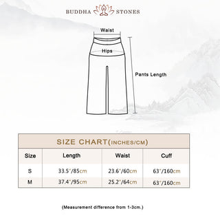 Buddha Gift Women Casual Loose Cotton Linen Wide Leg Pants For Yoga Dance