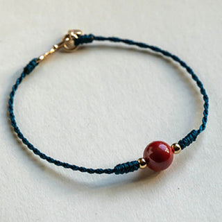 Buddha Gift Handmade String Cinnabar Buckle Blessing Bracelet