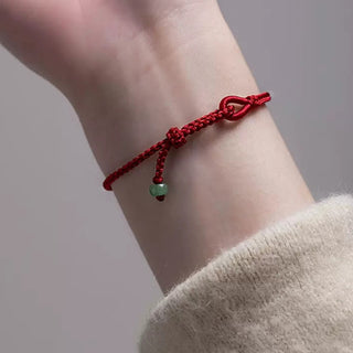 Buddha Gift Red String Jade Connection Bracelet