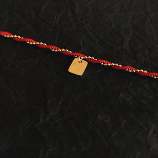Buddha Gift Red String Gold Plated Copper Good Luck Strength Bracelet
