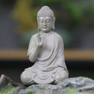 Buddha Gift Small Meditation Prayer Resin Buddha Statue Compassion Home Desk Decoration