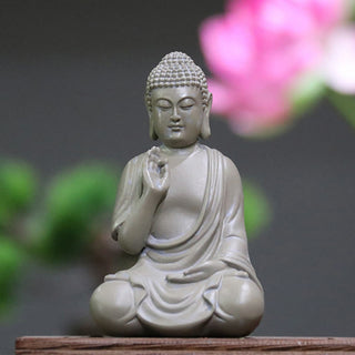 Buddha Gift Small Meditation Prayer Resin Buddha Statue Compassion Home Desk Decoration