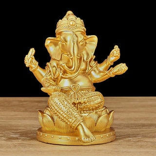 Buddha Gift Mini Small Ganesh Ganpati Elephant Meditation Statue Reflection Home Resin Decoration