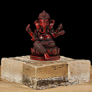 Buddha Gift Mini Small Ganesh Ganpati Elephant Meditation Statue Reflection Home Resin Decoration