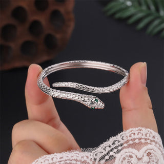 Buddha Gift 999 Sterling Silver Snake Shape Year Of The Snake Blessing Bracelet