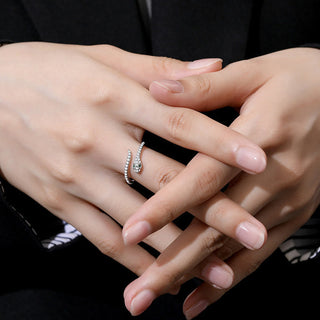 Buddha Gift 925 Sterling Silver Year Of The Snake Adjustable Open Protection Ring