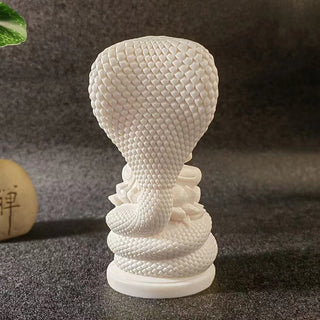 Buddha Gift Tathagata Shakyamuni Snake Lotus Ivory Fruit Meditation Statue Serenity Home Decoration