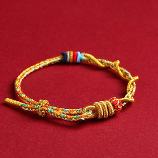 Buddha Gift Yellow String Year Of The Snake Protection Braided Bracelet
