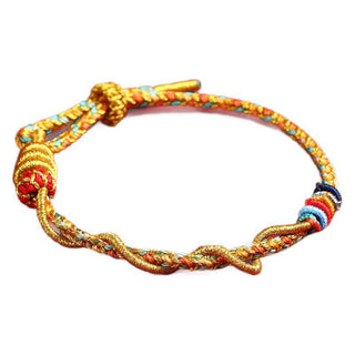 Buddha Gift Yellow String Year Of The Snake Protection Braided Bracelet