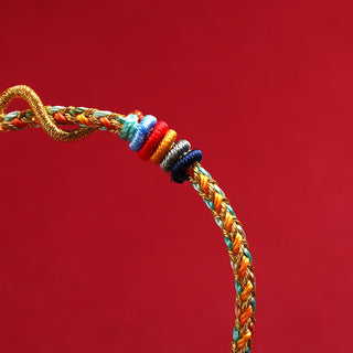 Buddha Gift Yellow String Year Of The Snake Protection Braided Bracelet