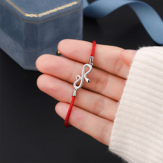 Buddha Gift 999 Sterling Silver Year Of Snake Red String Protection Braided Bracelet