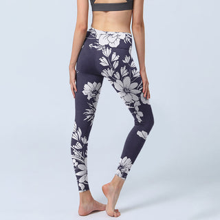 Buddha Gift Flowers Blossom Print Sports Fitness Leggings Women's Yoga Pants