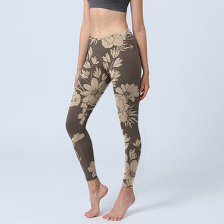 Buddha Gift Flowers Blossom Print Sports Fitness Leggings Women's Yoga Pants