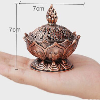 Buddha Gift Tibetan Lotus Shaped Purify Incense Burner