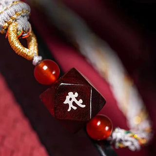 Buddha Gift Chinese Zodiac Natal Buddha Small Leaf Red Sandalwood Red String Protection Bracelet