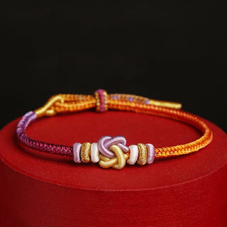 Buddha Gift Colorful String Heart Knot Protection Braided Bracelet