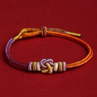 Buddha Gift Colorful String Heart Knot Protection Braided Bracelet