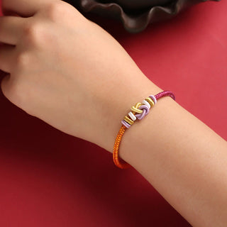 Buddha Gift Colorful String Heart Knot Protection Braided Bracelet