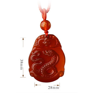 Buddha Gift Chinese Zodiac Red Agate Calm Necklace Pendant