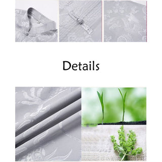 Buddha Gift 2Pcs Tang Suit Dragon Frog-Button Men's Long Sleeve Shirt Pants Clothing Set