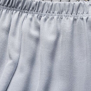 Buddha Gift 2Pcs Tang Suit Plain Color Frog-Button Men's Long Sleeve Shirt Pants Set