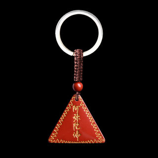 Buddha Gift Cinnabar Amitabha Calm Necklace Pendant