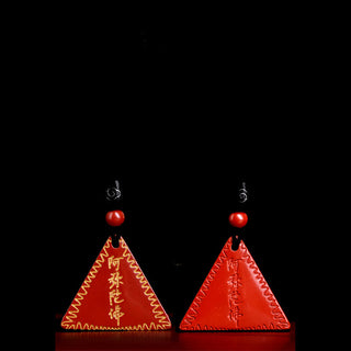 Buddha Gift Cinnabar Amitabha Calm Necklace Pendant