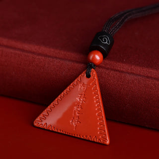 Buddha Gift Cinnabar Amitabha Calm Necklace Pendant