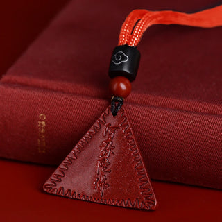 Buddha Gift Cinnabar Amitabha Calm Necklace Pendant