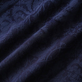 Buddha Gift 2Pcs Men's Tang Suit Jacquard Vine Pattern Frog-Button Cotton Long Sleeve Shirt Pants Set