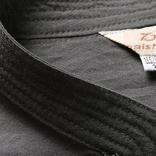 Buddha Gift 2Pcs Plain Tang Suit Men's Frog-Button Long Sleeve Shirt Pants Set