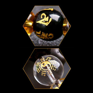 Buddha Gift Chinese Zodiac Tiger Eye White Crystal Courage Bracelet