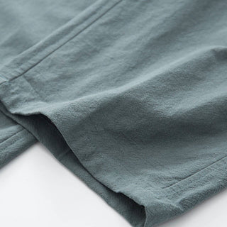 Buddha Gift 2Pcs Zen Tang Suit Men's Linen Frog-Button Long Sleeve Shirt Pants Set